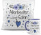 PR Print Royal Geschenk-Set aus Tasse und Kissen mit Füllung - Allerbester Schwiegersohn - Persönliche Geschenkidee für Beste Freunde, Verwandte und Familie - weiß/blau