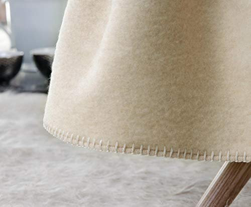 Wohnen & Accessoires GmbH & Co. KG Kaschmirdecke Mongolia Creme Kettstich 150x200cm