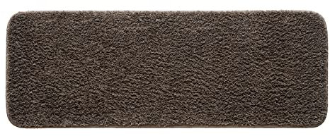 MIULEE Teppich Badematte Badezimmerteppich Bettvorleger rutschfest Badteppich Badvorleger Saugfähige Duschvorleger Waschbar Fussmatte für Wohnzimmer Schlafzimmer Badezimmer 45x120 cm Braun