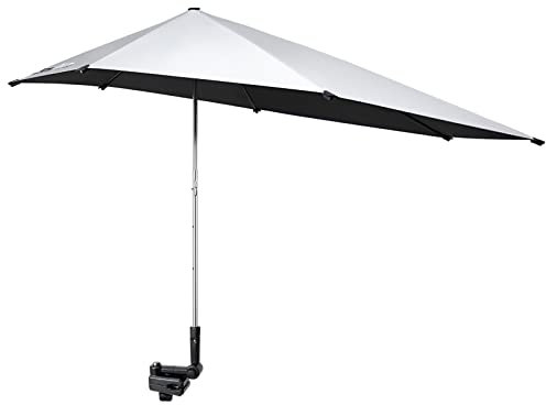 G4Free UPF 50+ Sombrilla de Playa Ajustable en Altura Sombrilla de Silla Ajustable con Clip Universal para Silla de Playa Carrito de Golf Silla de Ruedas Cochecito Patio