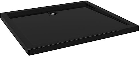 vidaXL Duschtasse ABS Rechteckig Schwarz 80x90 cm