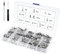 Coolty 10 Stil Punk Nieten Kegel Spike Nieten Spitz Killernieten Punk Ziernieten Leder Nieten für DIY Leder Handwerk Accessoires Kleidung Schuhe Tasche Gürtel Jacke Dekoration, Siber, 200Set