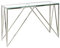 Beliani Schmaler Konsolentisch rechteckig transparent Metallgestell Silber Glamour Weso