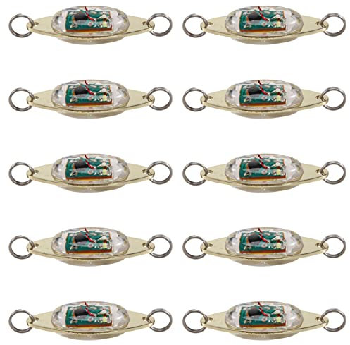 OVNSHVN 10 StüCk LED Angeln KöDer Angeln Unterwasser Blinker Bass Heilbutt Flasher Schleppangeln Tiefer Tropfen Angeln Licht