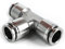 Raccord pneumatique en T en acier inoxydable V2A 8 mm - Raccord rapide à 3 voies