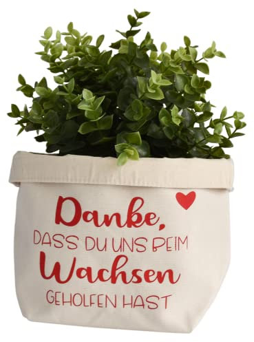 Geschenk für Erzieher | Übertopf aus Canvas-Baumwolle | Kindergarten Geschenk für Erzieherin | Geschenkidee Abschied Lieblingserzieherin