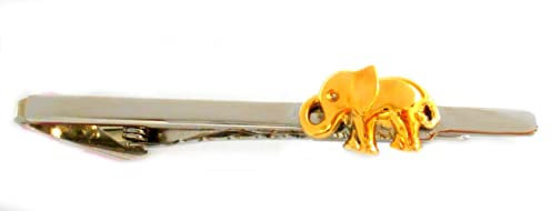 Krawattennadel mit Elefanten Motiv bicolor glänzend 6,6 cm lang m.i. Germany