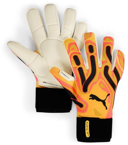 PUMA PUMA Ultra Ultimate Hybrid, Unisex-Erwachsene Torwarthandschuhe, Sunset Glow-Sun Stream-PUMA Black, 7-041858