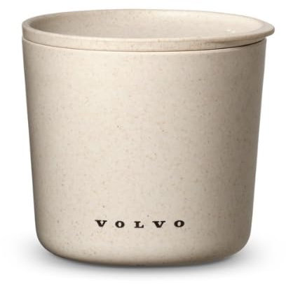 VOLVO Becher mit Deckel zum Mitnehmen, Ökologisch, 250 ml, Pflanzenbasiertes Material, Zylindrisch, Wiederverwendbar