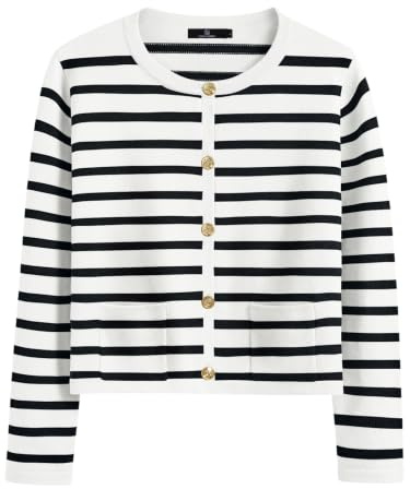 LILLUSORY Strickjacke für Damen, Pullover, Herbst-Outfit, Kleidung, modisch, bauchfrei, trendig, lässig, langärmelig