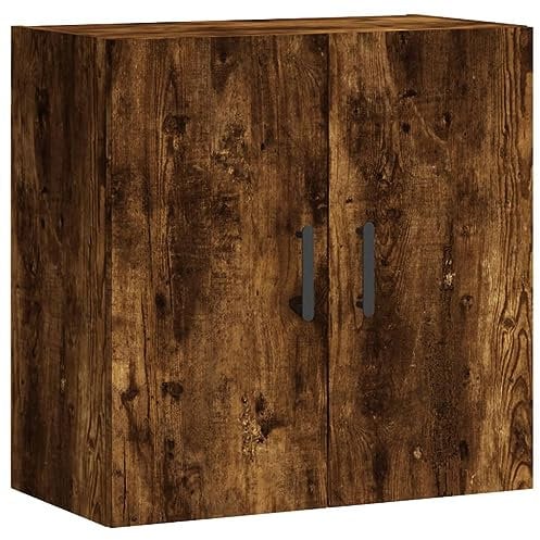 vidaXL Wandschrank, Hängeschrank mit viel Stauraum, Wandmontage Badschrank Medizinschrank, Aufbewahrungsschrank für Wohnzimmer, Räuchereiche Holzwerkstoff