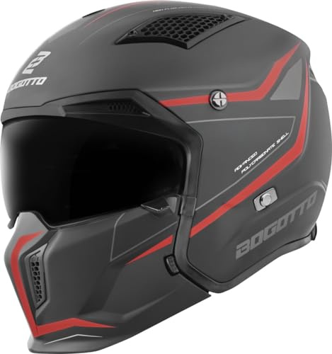 Bogotto Radic WN-ST 22.06 Helm, rot/schwarz, 2XL
