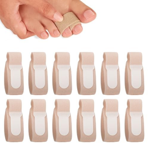 12 PCS Corrector Dedo Martillo, Separador Dedos, Enderezadores Ferula De Dedo Separador Dedos Pie Vendajes Acolchados Para Corregir Dedos De Los Pies Con Fracturas Torcidos Y Superpuestos