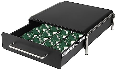 Tiroirs à Capsules Compatible pour Tassimo(36 Capsules)- Supports pour Capsules de Café Tassimo - Tiroir de Rangement/Support de Machine 2 en 1 pour La Machine de Tassimo (Noir)