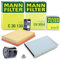 MANN-FILTER Inspektionspaket Filterset 1x Ölfilter, 1x Luftfilter, 1x Innenraumfilter, Kompatibel mit OPEL ASTRA G (T98), ASTRA H, ZAFIRA A (T98)