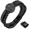 murtoo armband herren, lederarmband herren,armband herren leder, herren armband, braunes armband,kompass armband,schmuck herren(schwarz,lava,23cm)