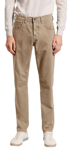 BALDESSARINI Herren 5-Pocket Hose Jack Regular Fit Baumwoll-Stretch Flachgewebe, Dunkelbeige