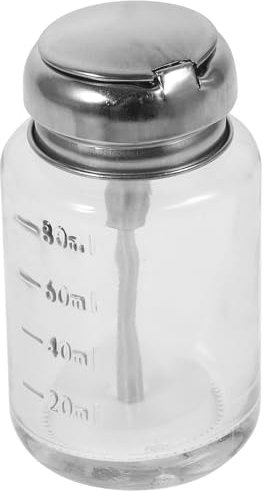 Ipetboom Pousser La Bouteille En Verre Dissolvants Pour Vernis à Ongles Contenants De Dissolvant Pour Vernis à Ongles Flacon Pompe En Verre Flacons Pompe Manucure Un Verre Type De Poussée
