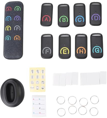 Buscador De Llaves, Llavero Con Control Remoto Buscador De Llaves Con 8 Receptores Etiquetas De Localización De Artículos De Llaves Portátiles Y Livianas Sonido Fuerte De 80 Db