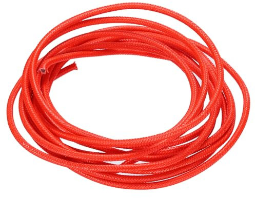 QUARKZMAN 3 Metro/9.8 Pies 2mm² Cable de Silicona Trenzado Flexible de Alta Temperatura -60 a 300 Grados Celsius Cable Eléctrico Aislado Resistente para la Industria, Rojo