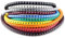 Namvo 500pcs EC-0 Cable Marker 0 To 9 Digital Color Marking Tool For 1.5mm2 Number Tube Wiring Identification Wire Insulation Sleeve PVC Flame Retardant Wire Number Tube