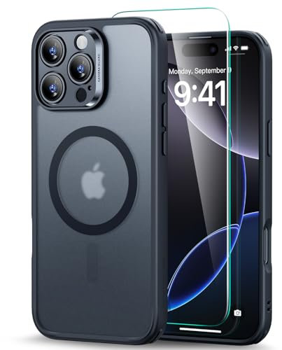 ESR for iPhone 16 Pro Case (4 in 1) Set, Translucent Matte Case with Screen Protector, Compatible with MagSafe, Military-Grade Protection, Classic Series, Frosted Black