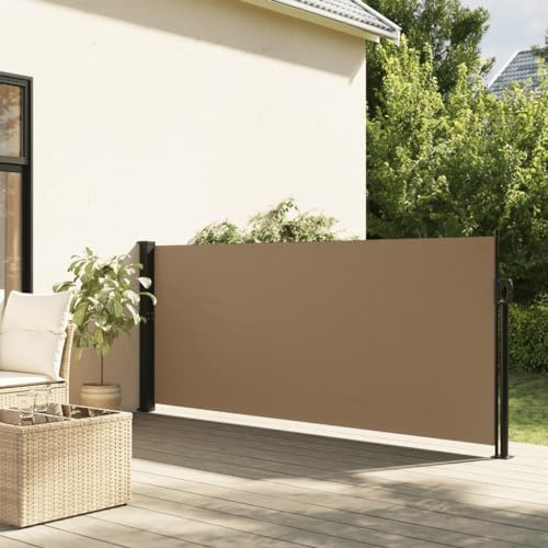 Sufrk Seitenmarkise Ausziehbar Sichtschutz Garten Sichtschutz Ausziehbar Balkon Seitenmarkise Taupe 140x300 cm