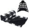 SIVENKE Poncho da donna in pile portatile, coperta a scacchi, comoda coperta in peluche, coperta avvolgente con bottoni per letto, divano, ufficio, nero-bianco, 100 x 140cm