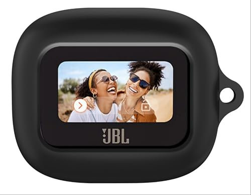 GIOPUEY Funda Compatible con JBL Live Flex 3/Live Buds 3/Live Beam 3, Ultradelgado Silicona Case Cover, Anti-caída, Portátil - Negro