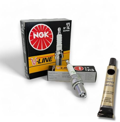 6x Zündkerzen V-Line passt für Volvo 960 / S90 / V90 2.5/2.9 1990-1998 + Kupferfett