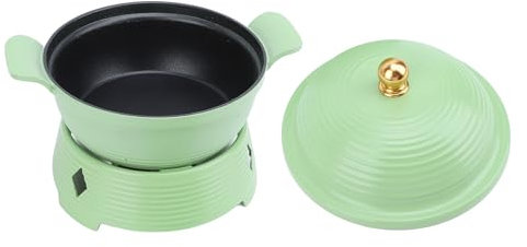 Réchaud à Liquide, Marmite à Alcool, Marmite Portable, Facile à Nettoyer, en Alliage d'aluminium, Hôtel Compact (Profond)