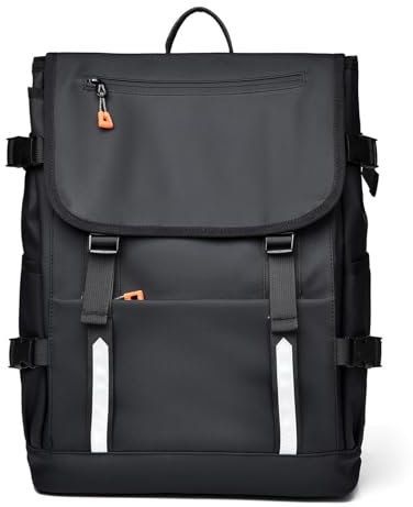 CMZYBBD Schulrucksack Wasserdichtes Laptop -Rucksack Für Die Schule 15,6 Zoll Computerbeutel Reise Wanderwanderung Rucksack Arbeit Rucksack Für Männer Frauen-schwarz