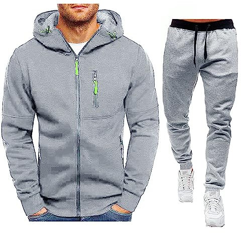 Herren Trainingsanzug Jogginganzug Männer Kapuzenpullover und Jogginghose Sportanzug Trainingsjacke Herren Baumwolle Western Outfit Herren Hochzeit Traningsanzuganzug Herren Fussball Vereine