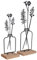 Aufsteller Silhouette Blumenvase schwarz 2er Set