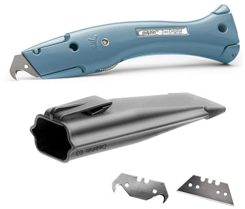 Delphin®-03 Farb Edition inkl. Klingen und Kunststoffköcher, Teppichmesser