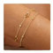 ZHESHY Armband Damen Gold Silber Ketten Armbänder Set 14k Vergoldet Charm Armkette Verstellbare Stapelbare Herz Knoten Büroklammer Perlenarmband Goldene Armbander Bracelet Schmuck Frau Frauen