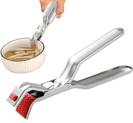 Eoixuqba Airfryer Zange Retriever, 18Cm Verbrühungsschutz Zanges, Griff Für Heiße Teller, Hot Plate Gripper, Schüssel Clip Greifer, Multifunktions Ofenzange Für Heißluftfritteuse, Ofen, Dampfer