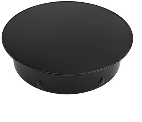 Eawfgtuw Black Chimney Hole Cover, Heat Vent, Pipe Insert Cover, Round Hole Protector, Stainless Steel Stove Pipe Cover Fireplace Flue Cap Protector for Home Heating Ventilation(200mm)