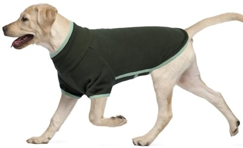 Hundepullover Mittelgroße Hunde, hundemantel Fleece Warm Hundeweste Fleece Winter Warm Sweater für Hunde(Armeegrün, M)