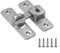 Cerradura de puerta giratoria, cerradura de puerta corredera en ángulo recto con tornillos para baño, cocina, granero, aleación de aluminio gris