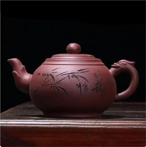 Juegos De Tazas De Té Cazuela Morada De Forma Única Hecha A Mano, Juego Té Tieguanyin Para El Hogar, Tetera Yixing 480ml, Arcilla Púrpura Juego De Té De La Tarde