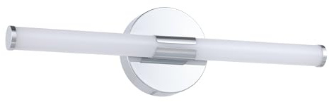 Eglo LED Mirror Light Ramola, Bathroom lamp, Metal and White Plastic | chrome finish, warm to cool white, IP44, 45 cm long