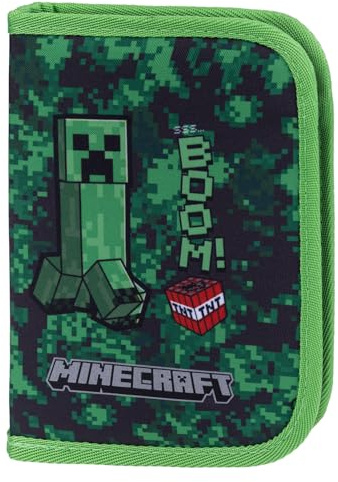 BBaagl Federmäppchen Schulmäppchen Schreibwaren Jungen - Minecraft Boom