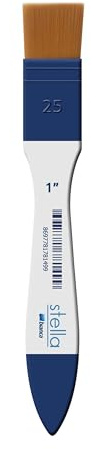 Bianca Stella - Pincel fino de 15 mm – Pincel de pintura precisa para trabajos detallados, esquinas, bordes y radiadores – Para pinturas acrílicas, barnices, barnices y pintura de renovación