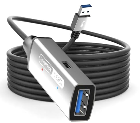 Bosiyrggrl Câble D'Extension USB 3.0 Actif avec Booster Câble D'Extension USB 3.0 Actif Câble D'Extension USB 3.0 Mâle vers 10 M