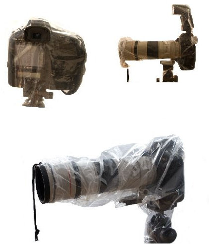 Universal Rain Cover pour appareils Photo Reflex et caméscopes - Contenu de l'emballage: 2 pièces - 1 pièce dans Une Version Standard et 1 pièce pour Les caméras avec Flash