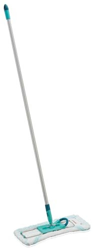 Leifheit Profi Floor Mop Collect for Large Floors, Aluminium Handle Non-rust, Warm to Hold, Thick Micro Fibre Efficiency, Crescent Shape Collects Dust; 42 cm Cleaning Width, Easy-steer Universal Joint