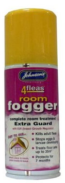 3 x Saver - Johnsons Vet - 4 Fleas Room Fogger Spray 100ml