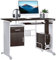HOMCOM Computer Desk with Sliding Keyboard Tray, Storage Drawers and Host Box Shelf, Home Office Desk, Study Workstation, 100 x 52 x 75cm, Black Walnut