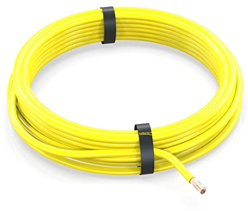 AUPROTEC Câble unipolaire 1,0 mm² FLRY-B Fil Électrique en Anneau: 5m, Jaune